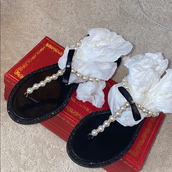 Shoes - pearl rhinestone sandals
